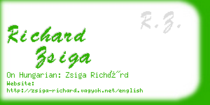 richard zsiga business card